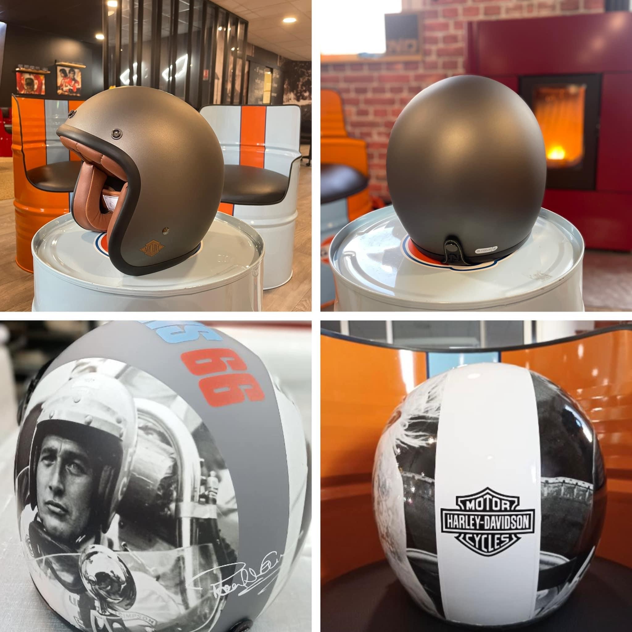 Casque gris custom